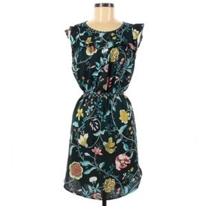 LOFT Floral Sheath Dress with Tie Belt